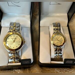 Pierre Cardin Diamond Collection His and Hers Watch Set.